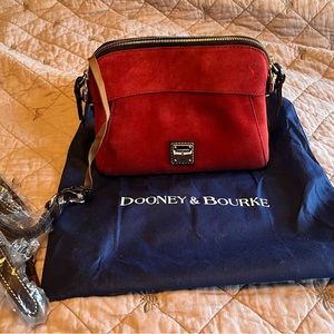 Brand new D & B Maroon/Red Suede Shoulder Bag with Shoulder Strap.